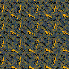 Abstract colorful surreal pattern with wave shapes