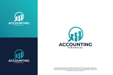 Modern Accounting, finance, marketing logo design.