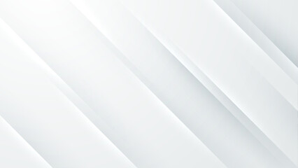 Obraz premium Abstract white geometric shapes 3d background. Vector illustration abstract graphic design banner pattern presentation background wallpaper web template.