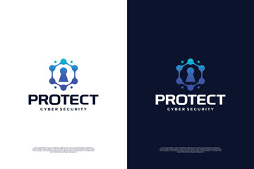 Fototapeta na wymiar Shield protection logo design inspiration.