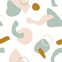 Hand drawn minimal, modern abstract pattern. Contemporary print. Fashionable template for design.