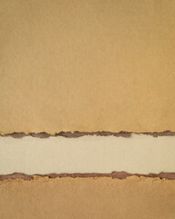 paper abstract in pastel earth tones - collection of handmade rag papers, banner in vertical format