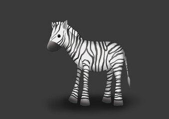 zebra isolated