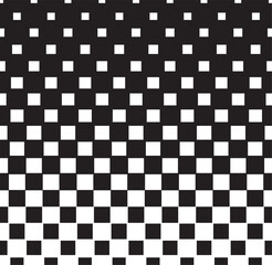Spatial illusion square pattern design in black and white.