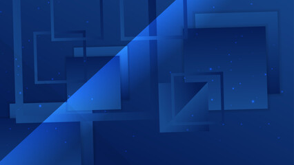 Blue background. space design concept. Decorative web layout or poster, banner.