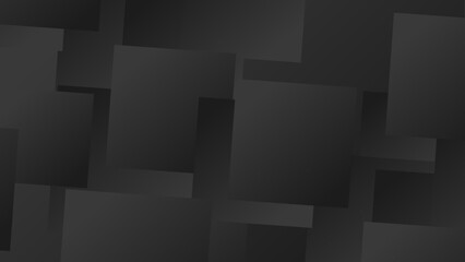 Abstract black geometric shapes 3d background. Vector illustration abstract graphic design banner pattern presentation background wallpaper web template.