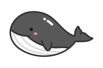 Tuinposter 可愛いシンプルな鯨 © yotto
