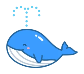 Tuinposter Walvis 可愛いシンプルな鯨
