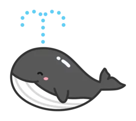 Photo sur Plexiglas Baleine 可愛いシンプルな鯨