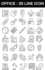 Line Office Icons
