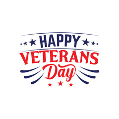 Happy  Veterans Day Vector illustration creative t-shirt design .I LOVE VETERANS. Typography t shirt design. Typography apparel. Print template for t-shirt. Typography saying t-shirt style.