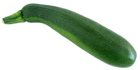 Very fresh courgette on transparent background. Product isolated from the background. 