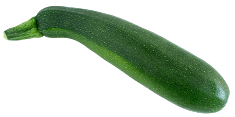 Very fresh courgette on transparent background. Product isolated from the background. 
