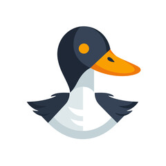 VECTOR ICON OF A DUCK FLAT DESIGN
