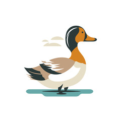 Obraz premium VECTOR ICON OF A DUCK FLAT DESIGN