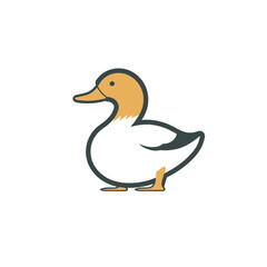 Obraz premium VECTOR ICON OF A DUCK FLAT DESIGN