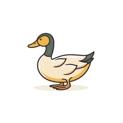 VECTOR ICON OF A DUCK FLAT DESIGN