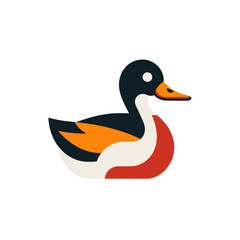 VECTOR ICON OF A DUCK FLAT DESIGN