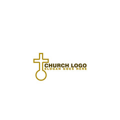 Church logo template isolated on white background