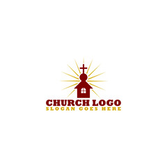 Church logo template isolated on white background