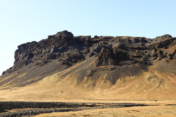 View on a mountain in the south of Iceland
