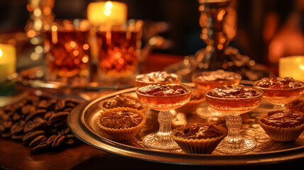 Tempting Preserves: Appetizing Jam in Glass Jars on a Tray