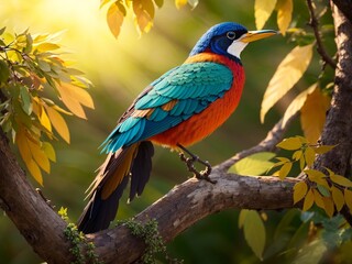 	
Beautiful bird in natural