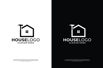 Architecture building logo design. Logo construction company.