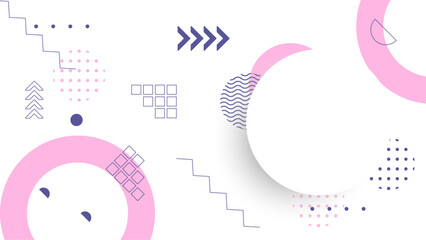 abstract memphis geometri background template