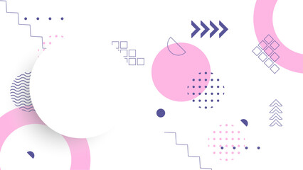 Memphis seamless pattern. Abstract geometric shape printing. Repeated graphic element printed. Geometrical texture. Geometry background. Repeating pattern. Modern geo design for print. Vector