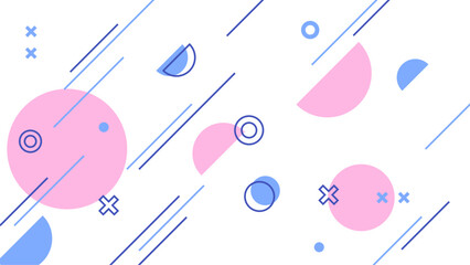 Abstract geometric shapes set. Memphis design, bauhaus retro elements. For web, vintage, advertisement, commercial banner, poster, billboard, sale, brochures, covers. Vector geometric shapes