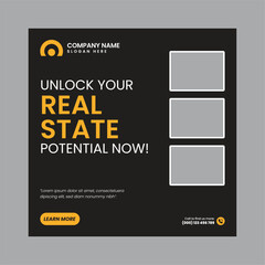 Real Estate Social Media Post Template, property, investment, home, dream, opportunity, market, listings, buyers, sellers, agents, mortgage
