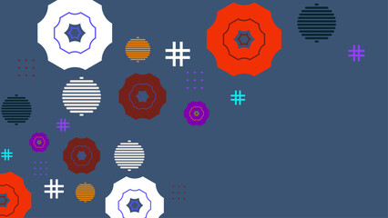 Memphis style geometric background playful design, abstract geometric background design template graphics, colorful geometric shape pattern