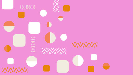 Abstract seamless pattern 80s 90s with geometric shapes in the Memphis style. Vector retro hipster print