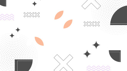 Seamless vector pattern in memphis style.