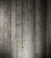 Naklejka premium Spotlights reflected on old wooden wall