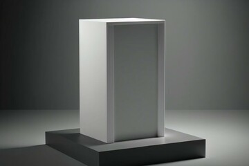 A 3D rendered empty space podium for product display mockups. Generative AI