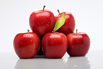 red apples with drops
