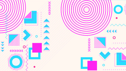 abstract memphis geometri background template