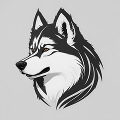 Husky head logo generated ai