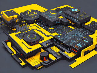Imaginary techno background