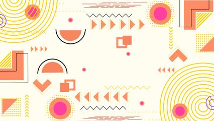 abstract memphis geometri background template