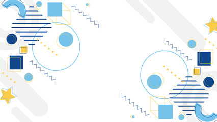 Obraz premium Abstract minimalist geometric shapes on white background