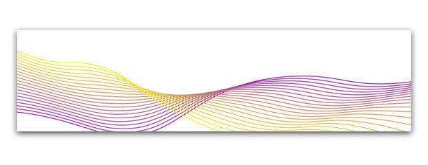 Vector abstract banner with background. Background for web banners. Yellow and purple lines. Pattern with wave