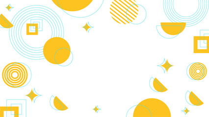 Abstract minimalist geometric shapes on white background