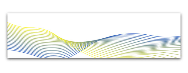 Vector abstract banner with background. Background for web banners. Yellow and blue lines. Pattern with wave