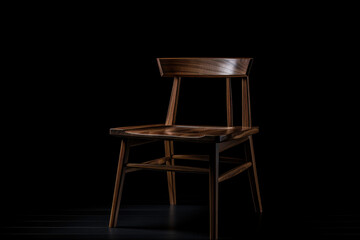 Sleek Modern Chair in an Elegant Dark Background. Generative AI