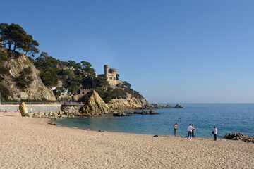 Cavall Bernat and castle of LLoret de Mar; Costa Brava; Girona province; Catalonia; Spain