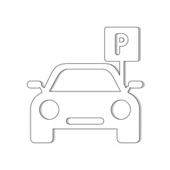 Obraz premium car park icon