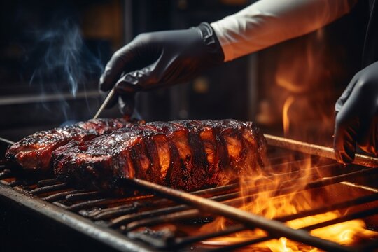 Grilled meat brisket Generative AI